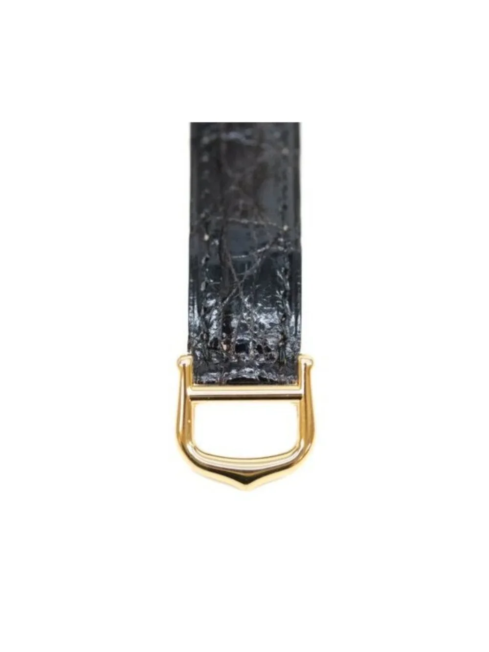 Cartier 925 Must Vende Mevermeil SM Arabic Silver Dial Quartz Black Leather